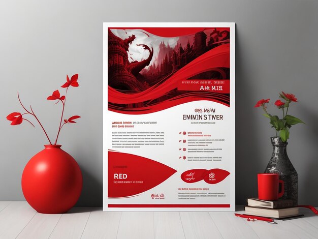 Photo professional business flyer template or corporate bannerdesign with place for your content print publishing or workflow layout