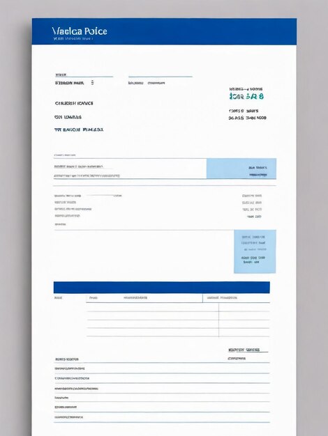 Photo professional business invoice template design