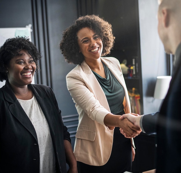 professional business meeting handshake image