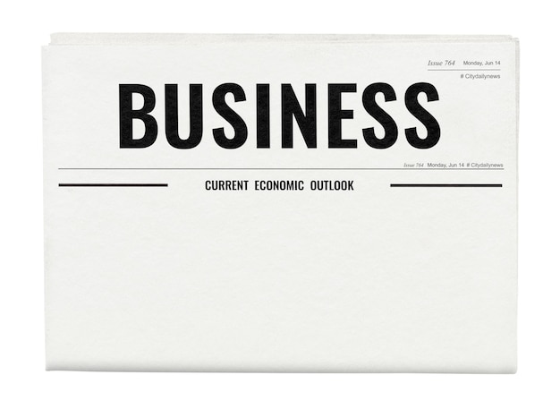 Professional business png newspaper sticker modern nameplate design transparent background