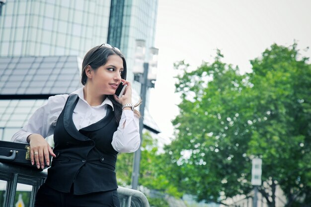 Professional Business Woman Modern Confident Look View