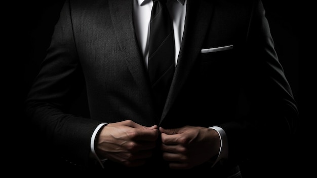 Premium AI Image | Professional businessman suit in dark background