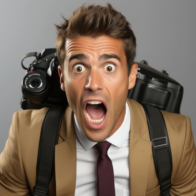 Professional Businessman With Camera