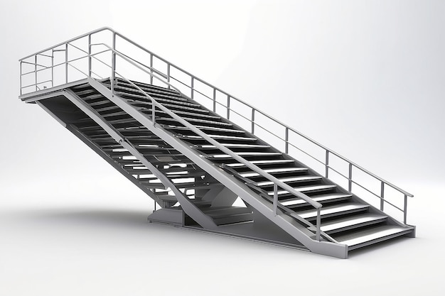 Professional carrier stair over white