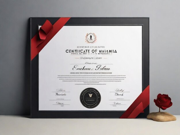 Photo professional certificate of achievement template