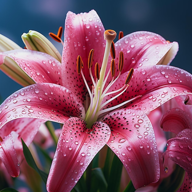 Professional Color Gradient Lily CloseUp