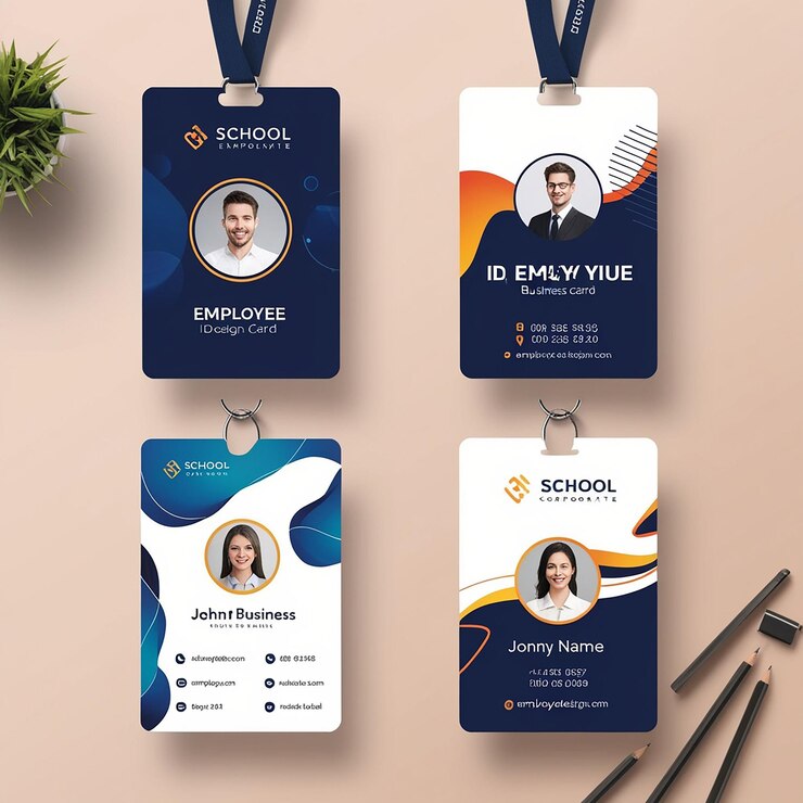 Photo professional corporate id card template is a beautiful