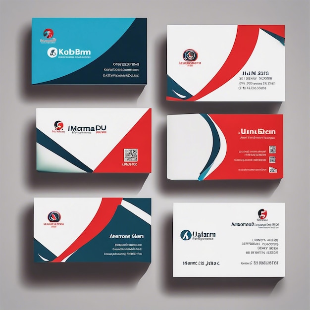 Professional and designer business card set or visiting card set