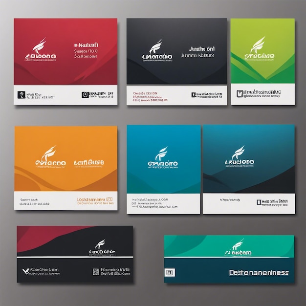 Professional and designer business card set or visiting card set