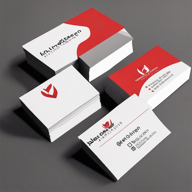 Photo professional and designer business card set or visiting card set