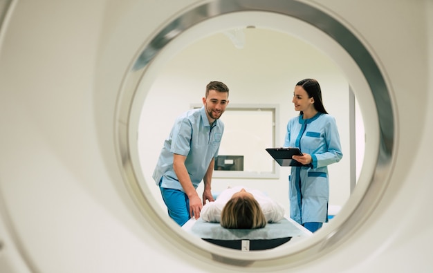 professional doctor radiologist in medical laboratory