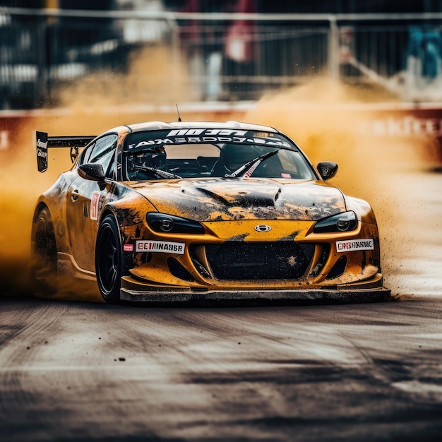 Premium AI Image  Drift racing japan tuning cars smoke speed drone photo  tokio wallpaper photo