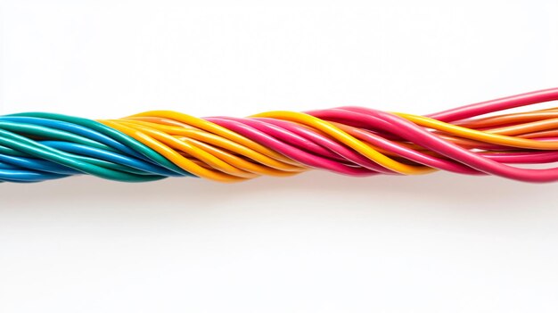 professional electrical wire isolated on white background