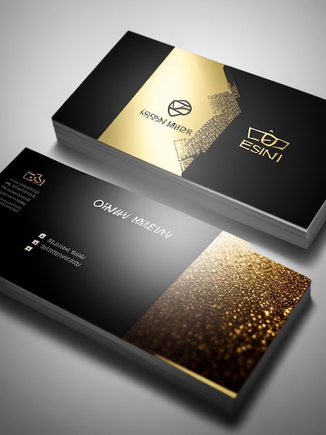 Photo professional elegant gold foil modern business card template