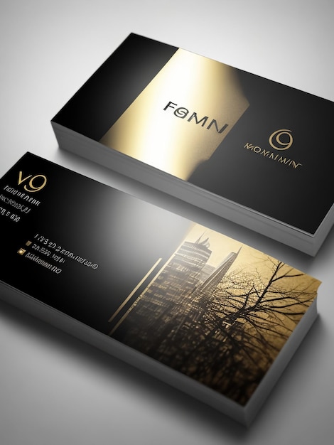 Professional elegant gold foil modern business card template