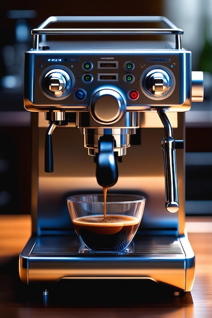 Professional espresso machine highly detailed perfect composition