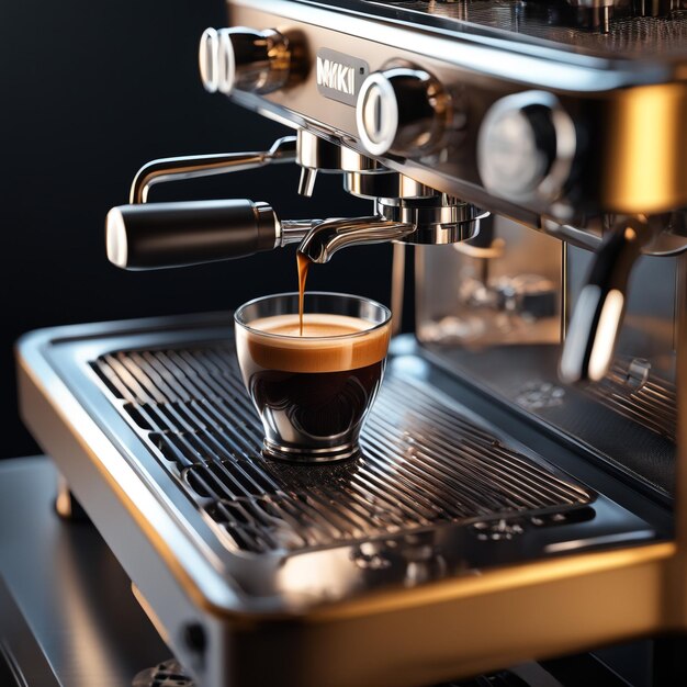 Professional espresso machine highly detailed perfect composition