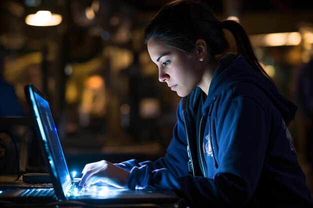 Professional factory worker using laptop computer for maintenance tasks at an oil refinery