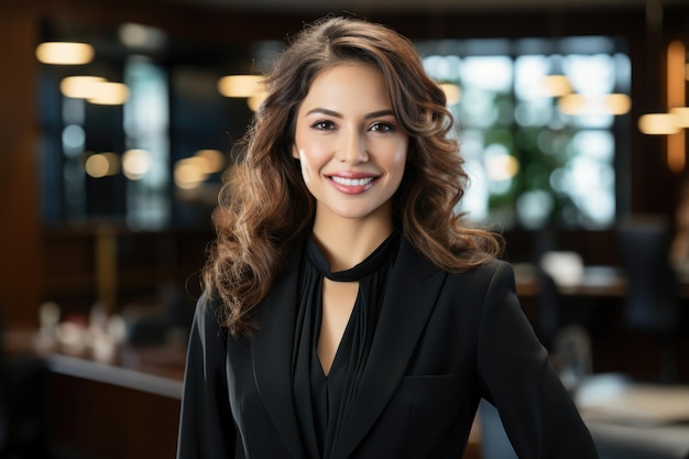 Professional female lawyer standing in the office