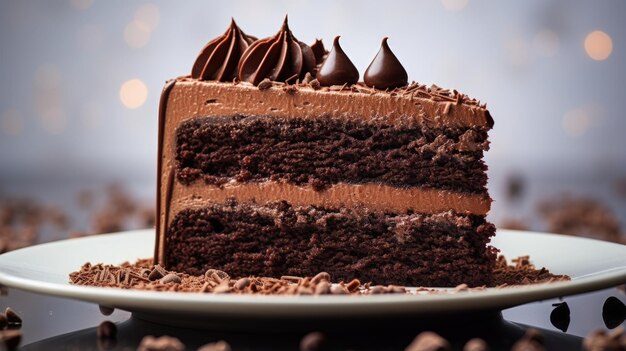 Professional food photography of Chocolate cake