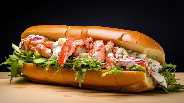Professional food photography of Lobster roll