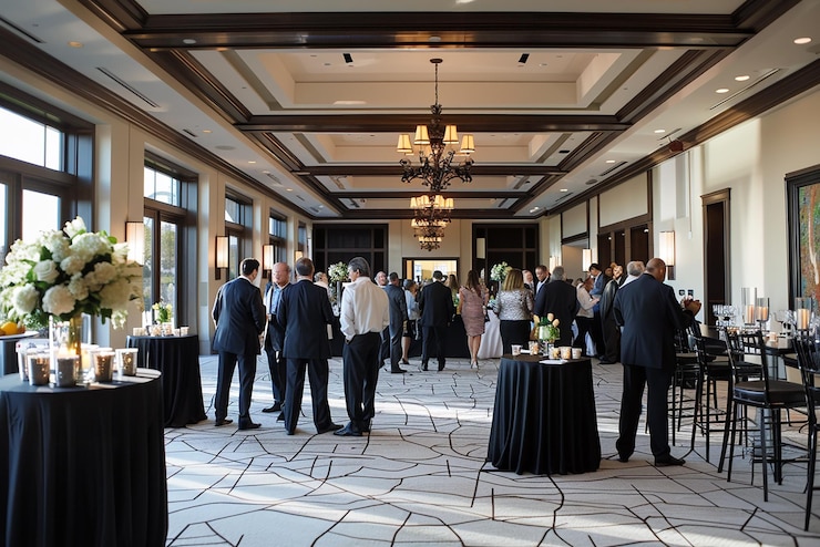 Photo professional formal corporate event for elegant networking in large setting