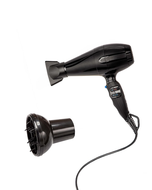 Professional hair dryer with nozzles