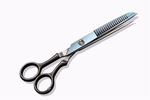 Professional Hair Thinning Shears Isolated on White Background Generative AI