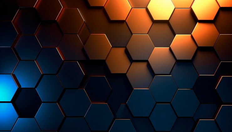 Photo professional hexagonal background