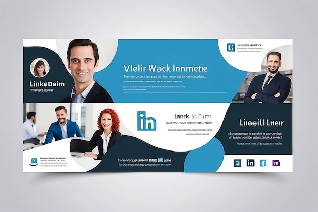 Foto modello di banner web linkedin professionale