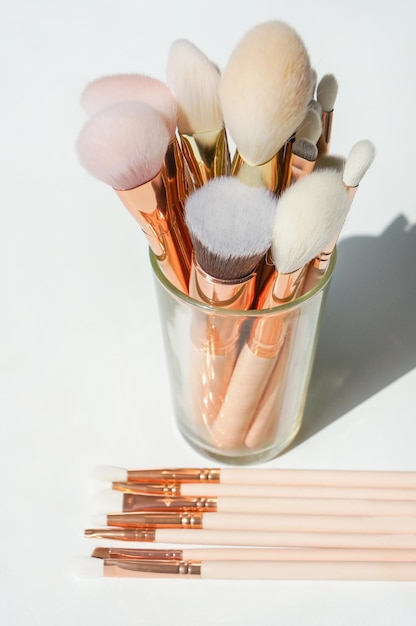 Professional makeup brushes set