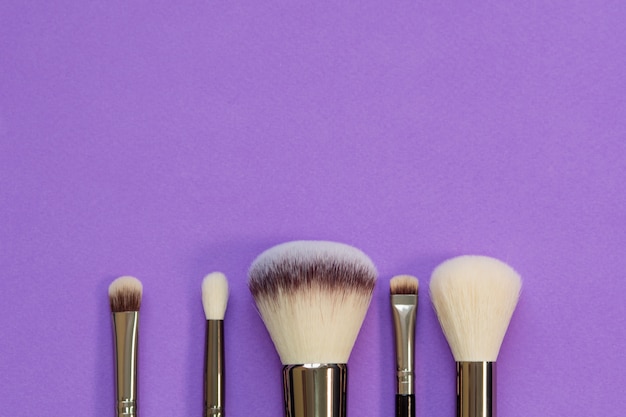 Professional makeup brushes