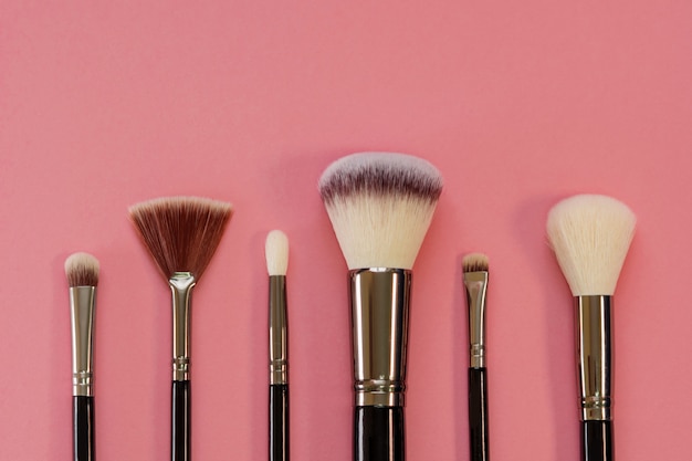 Professional makeup brushes