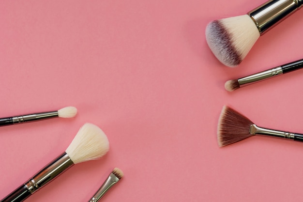 Professional makeup brushes