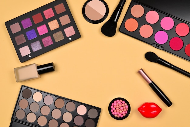 Professional makeup products isolated