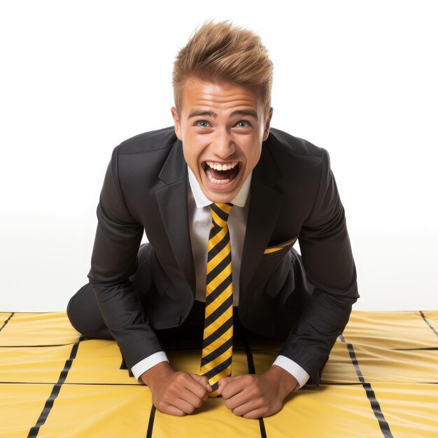 Photo professional man posing in suit and tie