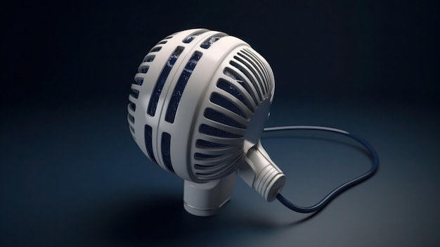 Professional microphone in clean background