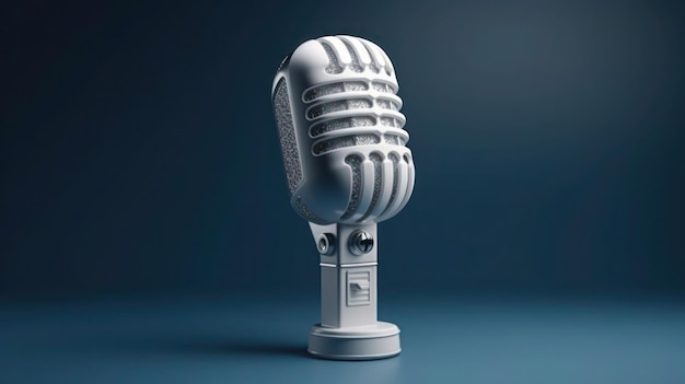 Professional microphone in clean background