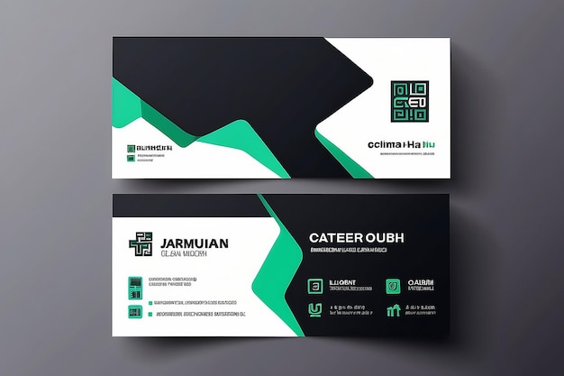 Photo professional modern clean business card layout design