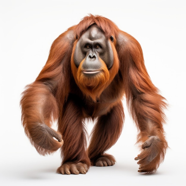 Professional Orangutan Photo Full Body In Movement 8k Uhd