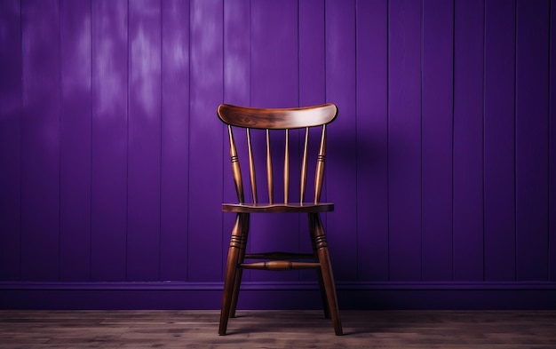 Photo a professional photo of a wooden chair generative ai