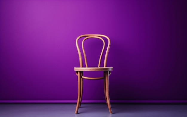 A professional photo of a wooden chair Generative Ai