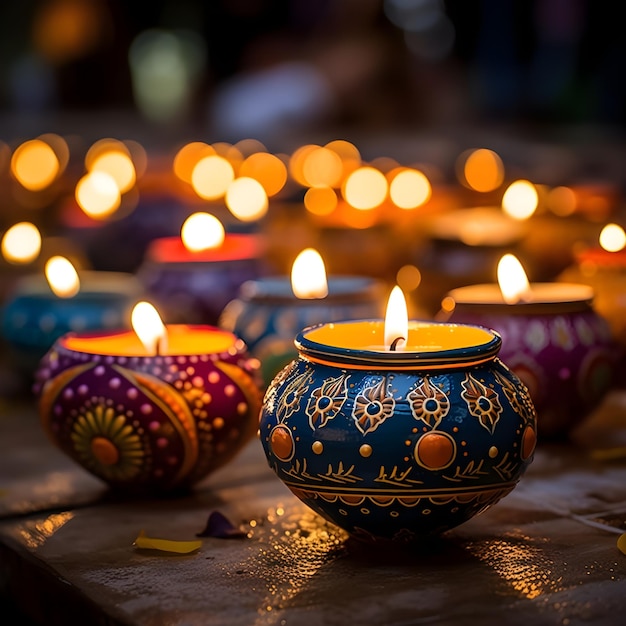 Professional Photography of Diwali festival festive atmosphere and spirituality of Diwali