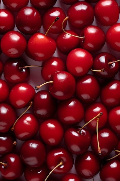 Professional photography of fresh cherries