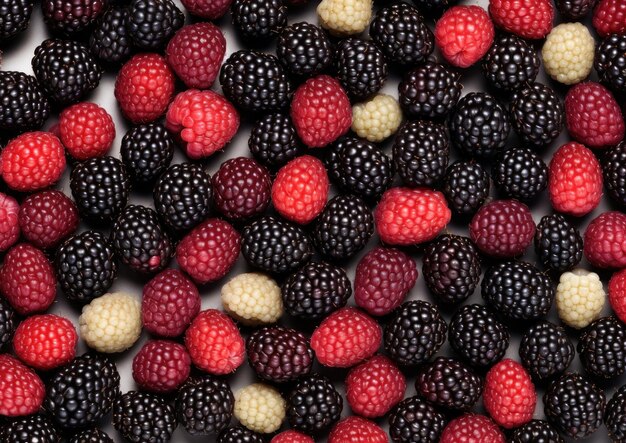 Photo professional photography of pattern of tayberries fruits genera