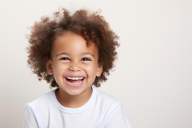 Photo a professional portrait studio photograph of an adorable mixedrace child generative ai