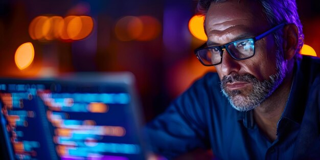 professional programmer using laptop for software development and coding with chatgpt for assistance concept programming software development coding chatgpt assistance