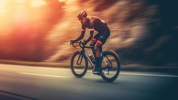 写真 プロの自転車ロードレーサーが活躍