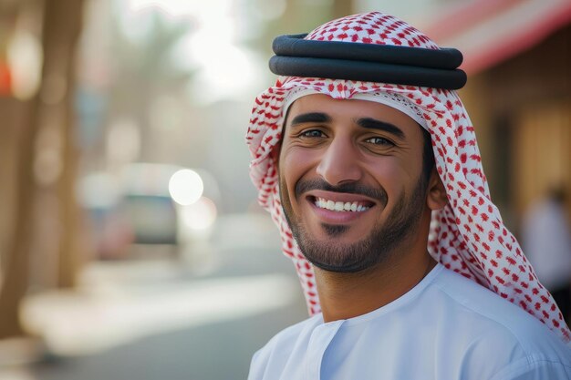 Professional Smiling arab businessman in suit Generate Ai