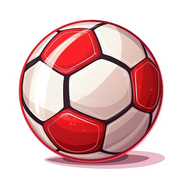 Photo professional soccer ball sports equipment cartoon square illustration